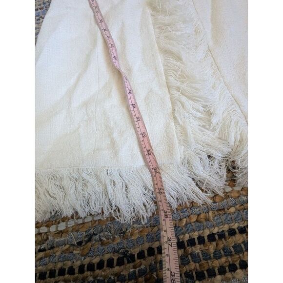 Penny Lane Coat Oatmeal Fuzzy Open Vest Sleeveless Women's S Festival Coquette - Picture 4 of 10